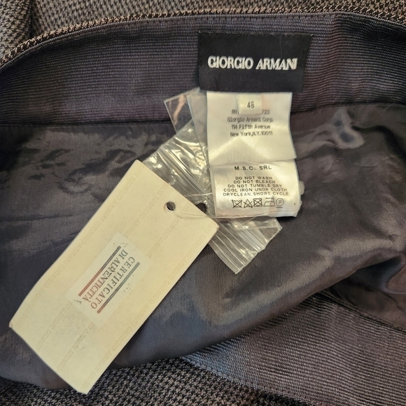 Giorgio Armani Houndstooth Print Skirt Size Italy 46 US 10 NWT Office career - Picture 6 of 8